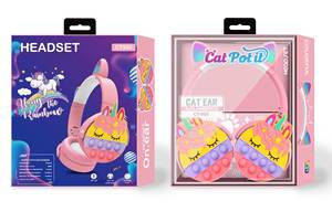 Auriculares inalámbricos de unicornio a-<span class=keywords><strong>pop</strong></span> it para mujer, niños y adultos, de silicona, arcoíris, unicornio - Product Image 6