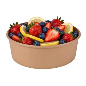 Eco Friendly Disposable Paper Bowl Food Grade Leakproof Stackable for Salad Dining Practical Commercial Use