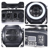 Projecteur LED Dimmable Sonore Pknight 60W DMX512 RGBW IP65 en Cuivre FB4 avec Prise Universelle pour Scène, Mariages et Événements