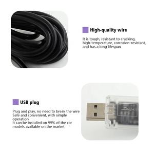 Lampe LED créative de décoration de véhicule alimentée par USB à motif d'étoile Lumière de fenêtre de voiture Lumière d'expression animée enfichable par USB <span class=keywords><strong>pour</strong></span> voitures - Product Image 4