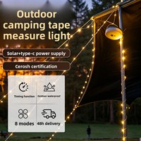 Zentopia – éclairage de camping rétro pour l'extérieur, guirlande lumineuse LED à énergie solaire, étanche, décoration de tente, batterie ultra-longue durée