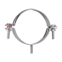Collier de serrage en acier inoxydable 304 avec support de tige filetée Support de montage de support de tuyau pour la fixation de tubes d'eau Double colliers de serrage