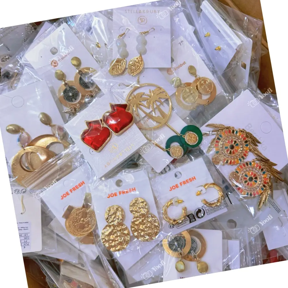 1kg Bulk European Fine Jewelry European Style Wholesale by Weight boucles d'oreilles bijoux Fashion Jewelry Gold Plated Earrings
