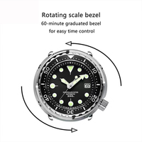 Montre de plongée pour homme, montre automatique de plongée, mouvement automatique en acier inoxydable de haute qualité, montre mécanique de plongée de luxe