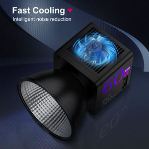 Éclairage Vidéo LED RGB COB 60W 13400mAh, Lumière Continue COB Portable pour Créateur de Contenu, Vlogger, Prise de Vue Vidéo et Photographie - Product Image 4