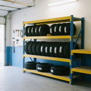 Rak baja kualitas tinggi tugas menengah rak baja dilapisi bubuk kapasitas tinggi rentang panjang gudang pabrik rak ban - Product Image 2