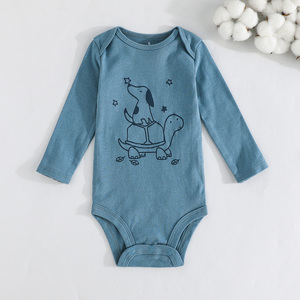 Baby Rompers Carter Long Sleeves Jumpsuit Crawling Clothes Cartoon <b>Animal</b> <b>Pattern</b> Pocket Autumn Unisex Five-Piece Set - Product Image 3