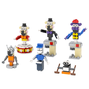 Ours de minuit FNAF MOC1642 <span class=keywords><strong>Mr</strong></span> et Mrs Helper Digityper Clean-O-Vac Jeux Mini blocs de construction Ensembles Jouets éducatifs pour enfants - Product Image 1