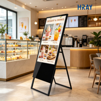 Pantalla Publicitaria Digital 4K de Pie HRAY con Ángulo de Visión Amplio de 178 Grados para Presentación de Información de Postres, Compatible con OEM