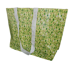 Sac de shopping en toile tissée PP de grande capacité, emballage publicitaire OEM/ODM, sac en plastique, vente en gros - Product Image 1