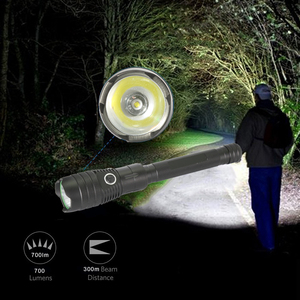10W Aluminium Powerful Black USB Rechargeable LED <strong>Torches</strong> <strong>Flashlight</strong> - Product Image 4