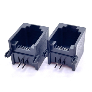 Soulin 6 p4c <span class=keywords><strong>RJ11</strong></span> connettore nero tutta plastica SMT singola porta materiale di contatto in ottone per telefono <span class=keywords><strong>presa</strong></span> femmina per applicazioni PCB - Product Image 3
