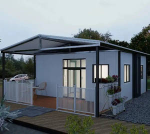 Structure Métallique Extensible en Acier pour Maison Conteneur de 40 pieds, Conception Bi-Aile, Bâtiment de Bureau Modulaire Préfabriqué, <span class=keywords><strong>Terrasse</strong></span> Moderne - Product Image 2