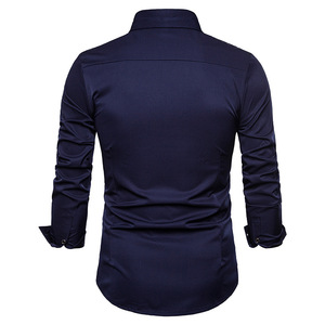 Camicia Bianca da Uomo Taglie Forti con Ricamo a Rosa, Maniche Lunghe, Vestibilità Slim - Product Image 4