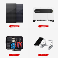 Kit 1000 KW avec batteries au lithium 1 MW 2 MW 3 MW 4 MW 5 MW, système d'onduleur solaire connecté au réseau pour les grandes entreprises