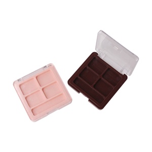4 Color Clear Lid Empty Plastic Makeup Palette Eye Shadow Case