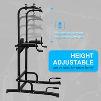 Torre de Ejercicios Ajustable IUNNDS de Acero, Estación de Dominadas Multifuncional, Uso Comercial, Unisex