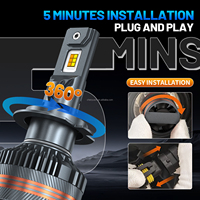 Accessoires automobiles HYNBYZJ, ampoule LED 180W 32000LM, 12V LED Canbus 6000k, phares LED blancs H4 H1 H11, phare LED H7