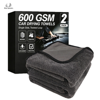 Serviettes de séchage pour voiture 600 g/m² simple face, personnalisées ODM, marque privée, haute qualité
