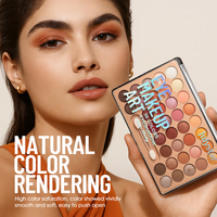 Palette de maquillage pour les yeux et le visage, gel minéral mat, nacré, longue tenue, imperméable, 36 couleurs