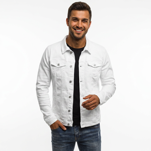2026 New <b>Men</b> Motorcycle Jeans Jackets <b>Mens</b> Causal Oversized Cotton Casual Black Blue Denim Jacket Man Outerwear <b>Coat</b> - Product Image 1