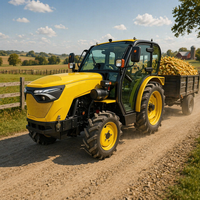 Tracteur de Verger 4x4 70 CV avec Moteur Diesel, Cabine et Commande Hydraulique pour la Production de Fruits