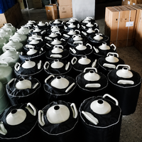 Conteneur de transport d'azote liquide YUXIN AVIATION 20L 40Y Exp en aluminium aéronautique avec base renforcée antichoc, réservoir cryogénique