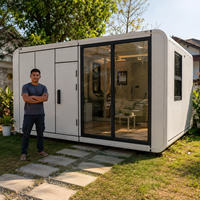 Villa de luxe en forme de cabane Apple, préfabriquée, modulaire, mini-maison pour glamping, hôtel, tourisme écologique et hébergement en resort