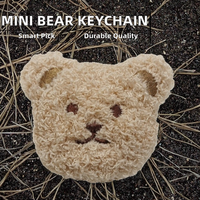 Porte-clés en peluche mini ours 6 cm en gros, jouet doux Kawaii Anime, pendentif mignon pour sacs, clés, cadeaux unisexe 8-13 ans, en polyester