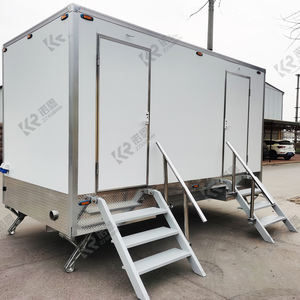 Système de ventilation pour toilettes portables pour personnes handicapées, douche mobile, toilettes de camping, remorque WC à double porte avec rampe - Product Image 4