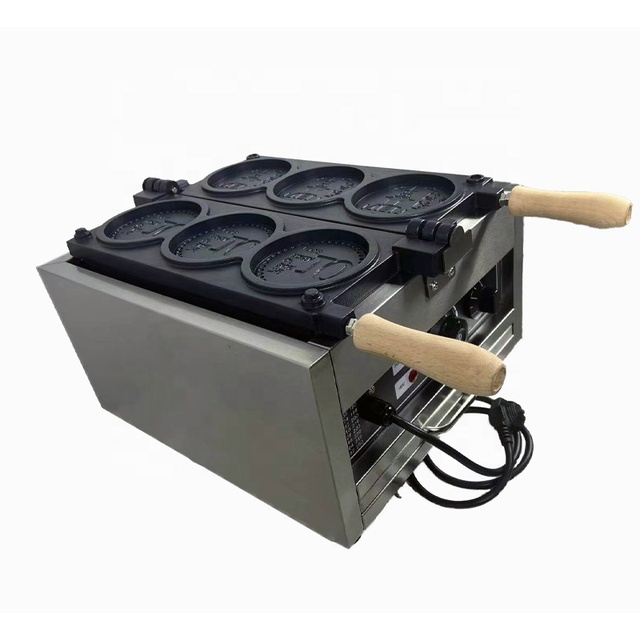 Commerical Coin Waffle Maker Machine Round Shape Waffle Machine Snack Machine
