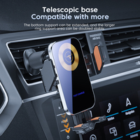 Cargador Inalámbrico para Auto de 15W, Soporte Flexible para Teléfono con Ventilación de Aire, Gancho Estable Mejorado, Compatible con el 99% de las Ventilaciones de Auto, Soporte de Carga Rápida Universal