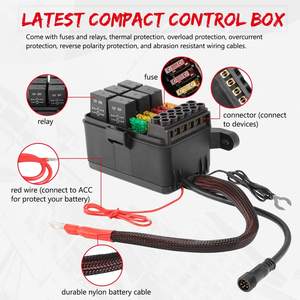 Caja de Interruptor táctil universal <span class=keywords><strong>Panel</strong></span> de interruptor de <span class=keywords><strong>6</strong></span> bandas Caja de <span class=keywords><strong>control</strong></span> de Circuito del sistema de relé electrónico - Product Image 2