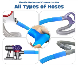 Accesorios de plástico para mangueras de aspiradora, kit de limpieza de ventilación de secadora, accesorios de plástico para aspiradora, manguera flexible, cepillo para edredones - Product Image 4