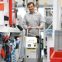 Machine de sablage à glace sèche industrielle classique IB 7/40, équipement de nettoyage haute efficacité Karcher, décharge automatique des résidus de glace