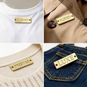 Étiquettes métalliques rondes en cuir pour vêtements de sport, badges personnalisés gravés, emblèmes sur mesure - Product Image 2