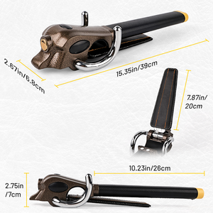Vypart T-shaped Car Anti-Theft Anti-Drill Steering <b>Wheel</b> <b>Lock</b> <b>with</b> 3 Keys Foldable Steel for RVs/SUVs/Heavy Trucks - Product Image 2