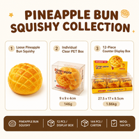 Southpeak Toy Squishy en forme de pain d'ananas, Jouets sensoriels doux à remontée lente, Vente en gros