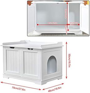 Meubles de bac à <span class=keywords><strong>litière</strong></span> pour <span class=keywords><strong>chat</strong></span> cachés en bois pour chien Boîte à <span class=keywords><strong>litière</strong></span> pour <span class=keywords><strong>chat</strong></span> Toilette protection des meubles pour <span class=keywords><strong>chat</strong></span> Chaton Abri Ombre <span class=keywords><strong>Cacher</strong></span> <span class=keywords><strong>la</strong></span> maison - Product Image 5