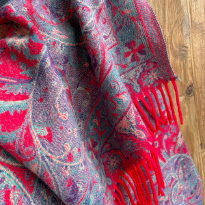 Soft Silky Thick Rave <strong>Paisley</strong> <strong>Pashmina</strong> Shawl Wrap <strong>Scarf</strong> for Women Custom Ethnic Style Retro Tassel Shawl Winter Cape - Product Image 6