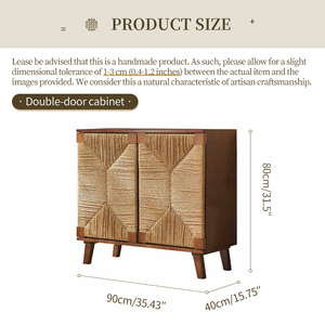 Buffet à 2 portes en bois <span class=keywords><strong>de</strong></span> frêne tressé, meuble d'entrée <span class=keywords><strong>de</strong></span> luxe pour villa, meuble <span class=keywords><strong>de</strong></span> rangement <span class=keywords><strong>de</strong></span> chaussures moderne et organique pour le Moyen-Orient - Product Image 5