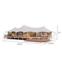 Tente de camping hôtelière moderne, écologique, personnalisée, de haute qualité, en PVDF, préfabriquée, modulaire, durable, toutes saisons