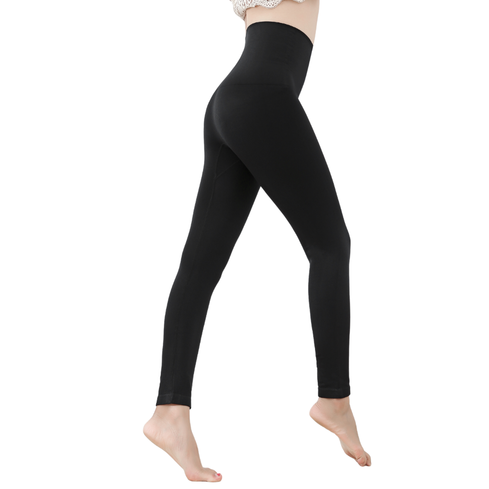 Seamless Breathable Eco-Friendly Hi-Waisted Body Shaping Slim Leggings for Women Compression Black Yoga Leggings
