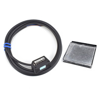 Saklar Fotoelektrik Laser Anti-Interferensi Tipe Cermin Reflektif LQL-318MNO Sensor Cahaya Tampak DC10~30V NPN Normal