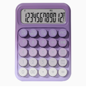 Calculatrice en plastique rose 10 chiffres, alimentée par piles, conception de clavier basique à usage général - Product Image 2