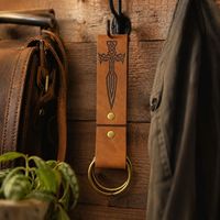 Mittelalterlicher Damen-Wanderrock, plissiert, aus Leder und Metall mit Doppelringen, ländliche Kleidung
