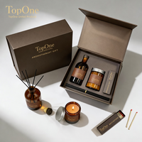Kit de Diffuseur et Bougie en Cire de Soja pour Aromathérapie, Vente en Gros, 200ml Diffuseur, 200g Bougie, Idéal Saint-Valentin, Noël, Hôtels et Boutiques