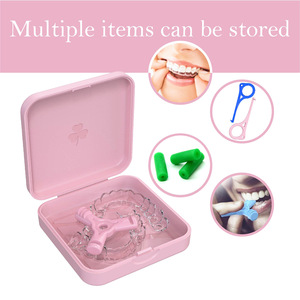 Square portable <b>denture</b> case, <b>denture</b> storage <b>box</b>, orthodontic retainer <b>box</b>, invisible portable storage <b>box</b> - Product Image 2