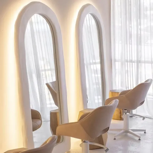 Salon de coiffure professionnel chaise de coupe Beige <span class=keywords><strong>Loft</strong></span> Style chaises de salon coiffeur chaises meubles de salon - Product Image 6