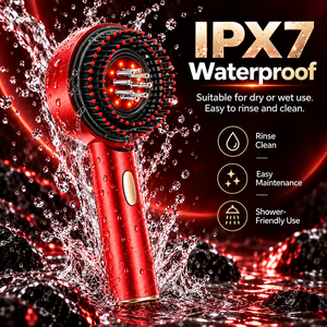 Peigne de massage du cuir chevelu à lumière rouge, masseur capillaire pétrissant, brosse portable pour le soin du cuir chevelu, pour usage domestique et professionnel - Product Image 2